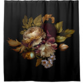 Old World Dark Floral Bouquet Duschvorhang (Vorderseite)