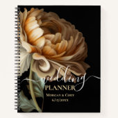 Old World Dark Painted Blume Wedding Planner Notizblock (Vorderseite)