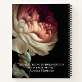 Old World Dark Pink Blume Hochzeitsplaner Notizblock (Rückseite)