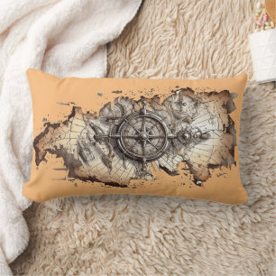 "Old World Explorer" Lendenkissen