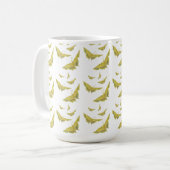 Old World Frack Butterfly Pattern White Kaffeetasse (Vorderseite Links)