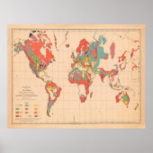 Old World Geology Map (1921) Poster (Vorne)