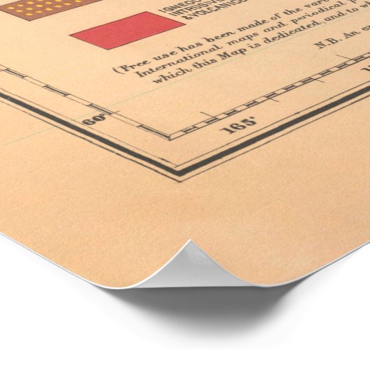 Old World Geology Map (1921) Poster (Ecke)