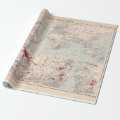 Old World Gold Mining Map (1907) Wrapping Paper Geschenkpapier (Ungerollt)