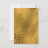 Old World Golden Charm Wedding RSVP Card (Rückseite)