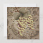 Old World Grapevine Wine Bridal Dusche Einladung (Rückseite)