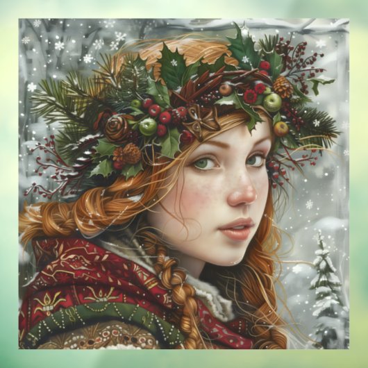 Old World Lady Fensteraufkleber (Blatt 3)