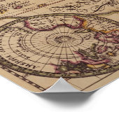 "Old World Map 16 Century Replik Poster (Ecke)