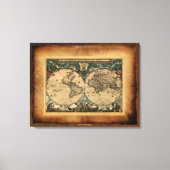 Old World Map Art Poster Leinwanddruck (Vorderseite)