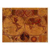 Old World Map Art Print Fotodruck (Vorne)