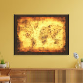 Old World Map Art Print Leinwanddruck (Insitu (Wohnzimmer))