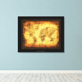 Old World Map Art Print Leinwanddruck (Insitu (Holzboden))