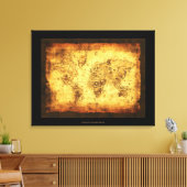 Old World Map Art Print Leinwanddruck (Insitu (Wohnzimmer))