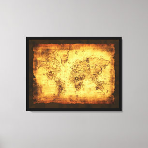 Old World Map Art Print Leinwanddruck