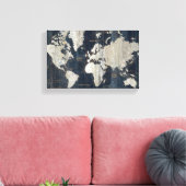Old World Map Blue Leinwanddruck (Insitu (Wohnzimmer))