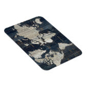 Old World Map Blue Magnet (Rechte Seite)