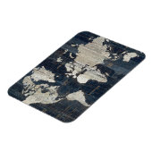 Old World Map Blue Magnet (Linke Seite)