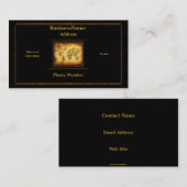 Old World Map Business Card Visitenkarte (Vorne/Hinten)