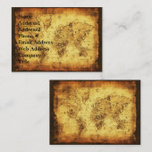 Old World Map Business Card Visitenkarte (Vorne/Hinten)