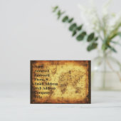 Old World Map Business Card Visitenkarte (Stehend Vorderseite)