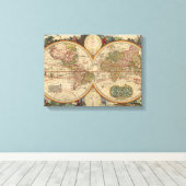 Old World Map By Nicolaas Visscher Leinwanddruck (Insitu (Holzboden))