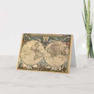 Old World Map - Card Karte