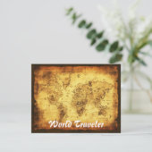 Old World Map Einladungskarten (Stehend Vorderseite)