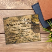 Old World Map Family Wiedersehen Einladung Postkar Postkarte