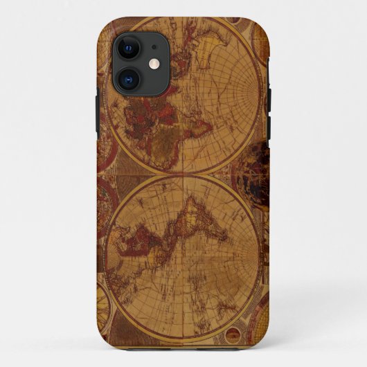 Old World Map iPhone Case (Rückseite)