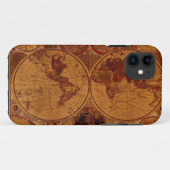 Old World Map iPhone Case (Rückseite (Horizontal))