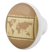 Old World Map Keramik Knob Keramikknauf (Rechts)