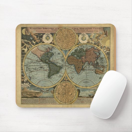 Old World Map Mousepad (Mit Mouse)