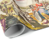 Old World Map Muster Wrapping Paper Geschenkpapier (Rolleneckpunkt)