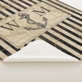 Old World Map Nautic Anchor Monogram Sherpadecke (3/4)