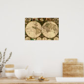 Old World Map Poster (Küche)