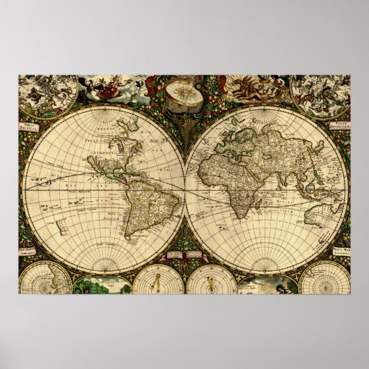 Old World Map Poster (Vorne)