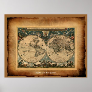 Old World Map Poster