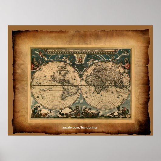 Old World Map Poster (Vorne)
