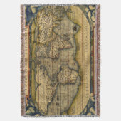 Old World Map Rugs Decke (Vorderseite Vertikal)
