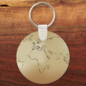Old World Map Schlüsselanhänger (Vorderseite)