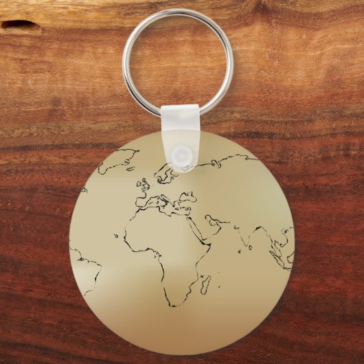 Old World Map Schlüsselanhänger (Vorderseite)