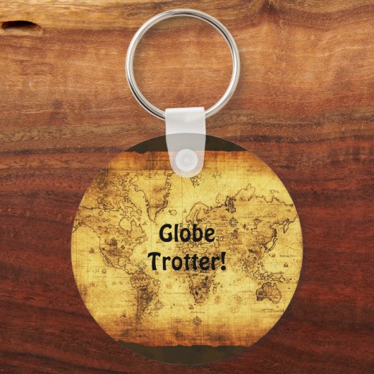 Old World Map Schlüsselanhänger (Vorderseite)