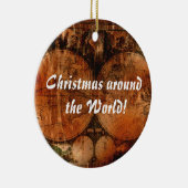 Old World Map Weihnachtsgrüße Keramikornament (Rechts)