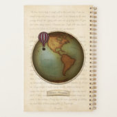 Old World New World Maps Custom Steampunk 5.5x8.5 Planer (Rückseite)