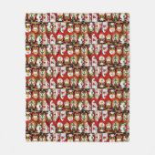 Old World Santas farbenfrohe Fleece Blanket (Vorderseite)