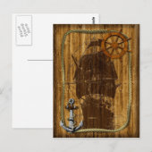 Old World Segelsport Postkarte (Vorne/Hinten)