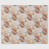 Old World Viktorianisch Santa Claus und Cherub Geschenkpapier (Flach)