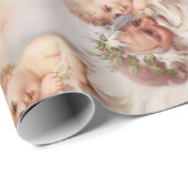 Old World Viktorianisch Santa Claus und Cherub Geschenkpapier (Rolleneckpunkt)