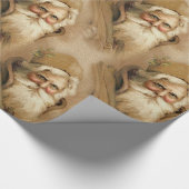 Old World viktorianischer Weihnachtsmann Geschenkpapier (Ecke)