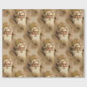 Old World viktorianischer Weihnachtsmann Geschenkpapier (Flach)